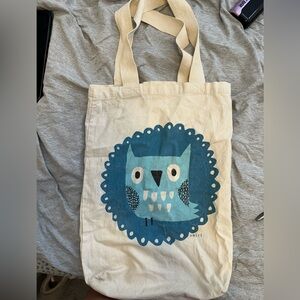 Blue Owl Canvas Tote Bag